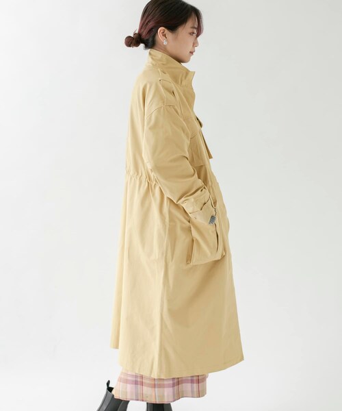 KBF（ケイビーエフ）の「ドロストミリタリーコート（ミリタリージャケット・レディース・BEIGE/KHAKI/ORANGE・one）」の7枚目の写真