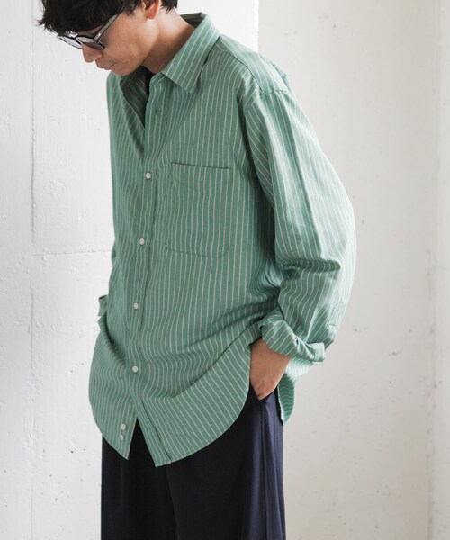 URBAN RESEARCH DOORS（アーバンリサーチドアーズ）の「FORK&SPOON　PEオックスシャツ（シャツ/ブラウス・メンズ・GREEN/BLUE・4/5）」の7枚目の写真