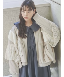 merry jenny | レースレイヤードコンビブルゾン(ブルゾン)