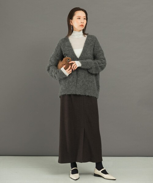 URBAN RESEARCH ROSSO（アーバンリサーチロッソ）の「ウール混ブークレストレートスカート（スカート・レディース・BLUE/CAMEL/CHARCOAL・36/38）」の8枚目の写真