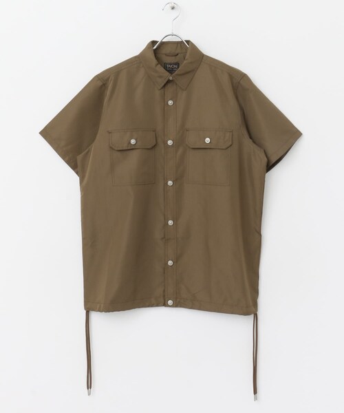ITEMS URBANRESEARCH(アイテムズ アーバンリサーチ)の「TAION Military Half Sleeve Shirts(シャツ/ブラウス・メンズ・BLK/OLV/D.SAGE GRN/CREAM/L.BRN・M/L)」の3枚目の写真