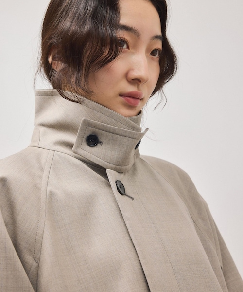 ADAM ET ROPE'(アダムエロペ)の「【サステナブル】バルマカーンマキシコート(ステンカラーコート・レディース・ベージュ・36/38)」の21枚目の写真