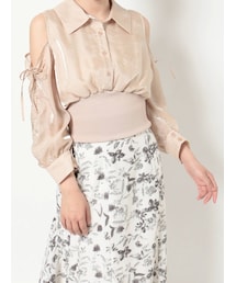 dazzlin | ギャザーパステルリブブラウス(シャツ/ブラウス)