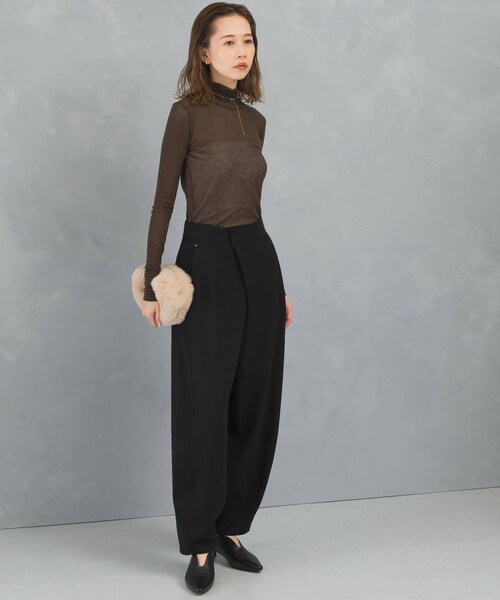 URBAN RESEARCH ROSSO（アーバンリサーチロッソ）の「カーブパンツ（その他パンツ・レディース・BLACK/GREIGE・36/38）」の5枚目の写真