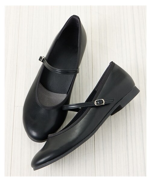 nissen（ニッセン）の「リゲッタ　ストラップラウンドトゥシューズ（ワイズ３E）ｂｙＲｅ：ｇｅｔＡ（バレエシューズ・メンズ・マットブラック・22.5cm/23.0cm/23.5cm/24.0cm/24.5cm/25.0cm）」の7枚目の写真