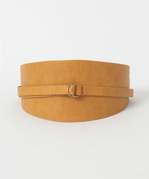 SENSE OF PLACE by URBAN RESEARCH（センスオブプレイスバイアーバンリサーチ）の「リングバックルワイドベルト∴（ベルト・レディース・BROWN/BLACK・one）」の2枚目の写真