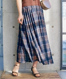 nissen | チェック柄チュールスカート(スカート)