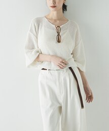 URBAN RESEARCH | ペーパーヤーンボートネックニット(ニット/セーター)