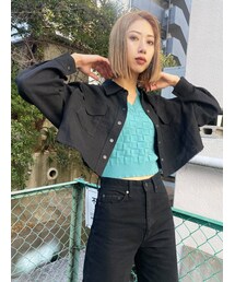 EMODA | オーバークロップシャツジャケット(ブルゾン)