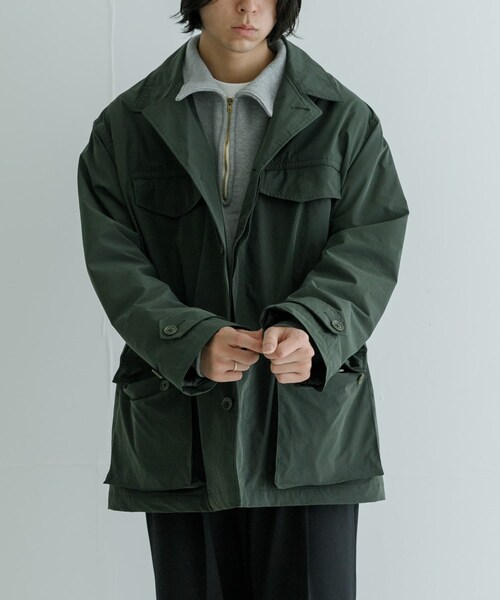 URBAN RESEARCH（アーバンリサーチ）の「new basic NYLON TYPE M-47 JACKET（テーラードジャケット・メンズ・KHAKI/BLACK・M/L）」の17枚目の写真