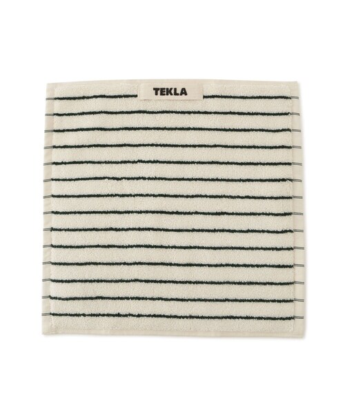ADAM ET ROPE'(アダムエロペ)の「【J'aDoRe・店舗限定】【TEKLA】Terry Towels Pin Striped (Washcloth)(ハンカチ/ハンドタオル・レディース・グリーン・F)」の3枚目の写真