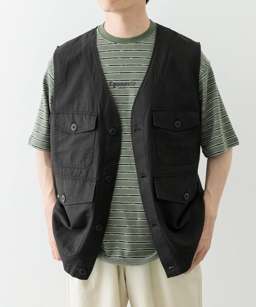 ITEMS URBANRESEARCH（アイテムズ アーバンリサーチ）の「マルチポケットVネックベスト（ベスト・メンズ・BLK/IVO/BEG・M/L）」の13枚目の写真