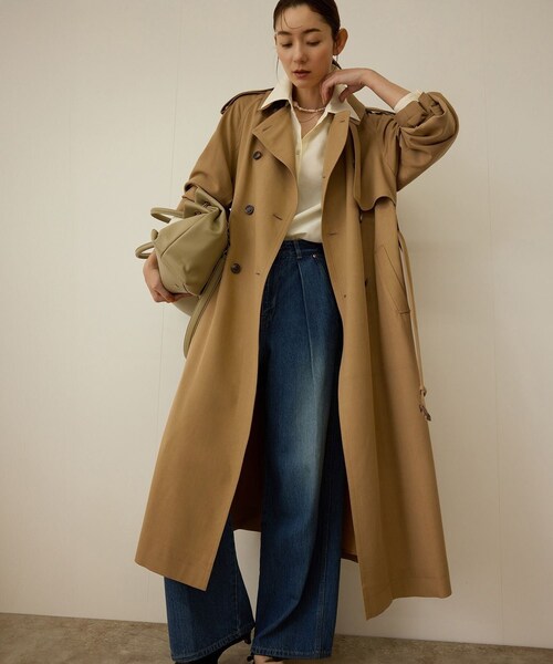 ROPE'(ロペ)の「MANTECO(マンテコ) テンセルウールトレンチコート(トレンチコート・レディース・ベージュ・36/38)」の8枚目の写真