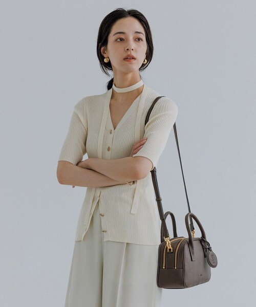ROPE'(ロペ)の「【E'POR】TWO BOSTON BAG Mini/撥水・26AW新型(ハンドバッグ・レディース・ブラック/ダークブラウン・F)」の8枚目の写真