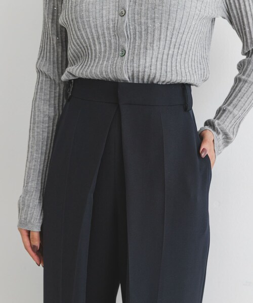 URBAN RESEARCH ROSSO（アーバンリサーチロッソ）の「F by ROSSO　ダブルクロスデザインタックパンツ（その他パンツ・レディース・BLACK/NAVY・36/38）」の14枚目の写真