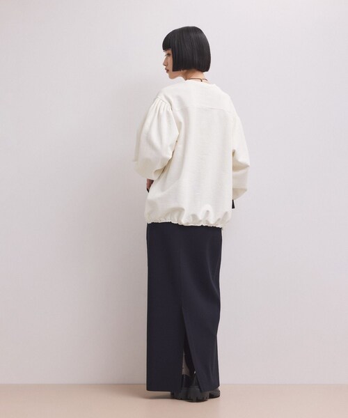 ADAM ET ROPE'（アダムエロペ）の「【WEB限定】ボリュームスリーブスウェット（スウェット・レディース・ブラック/オフホワイト/キナリ系/ピンク・F）」の7枚目の写真