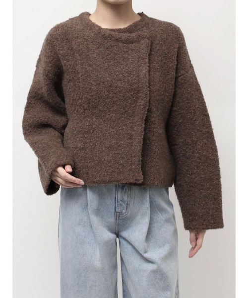 LAGUNAMOON（ラグナムーン）の「セッケツニットボアブルゾン（ブルゾン・レディース・アイボリー/ブルー/ブラウン・F）」の3枚目の写真