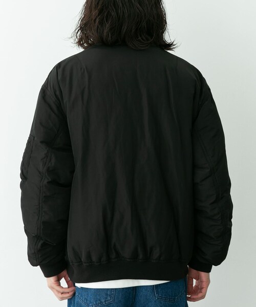 URBAN RESEARCH Sonny Label（アーバンリサーチサニーレーベル）の「FELLEX中綿MA-1ブルゾン（MA-1・メンズ・ブラック/カーキ・M/L/XL）」の7枚目の写真