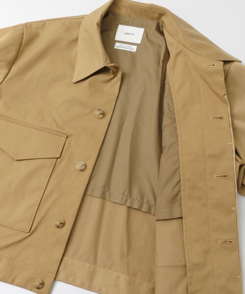 URBAN RESEARCH DOORS(アーバンリサーチドアーズ)の「UNIFY Nylon Short Jacket∴(テーラードジャケット・レディース・BLACK/BEIGE・one)」の8枚目の写真