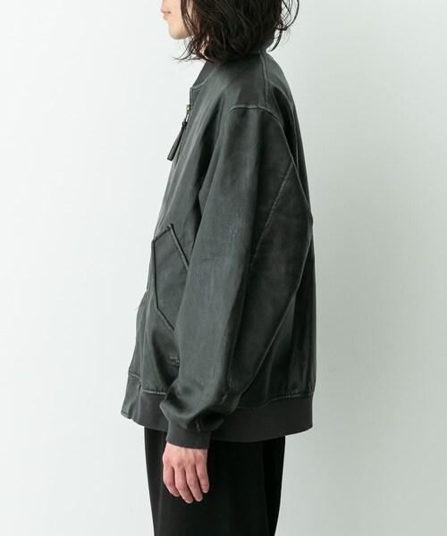 URBAN RESEARCH Sonny Label（アーバンリサーチサニーレーベル）の「ARMY TWILL　VeganLeatherBlouson（その他アウター・メンズ・BLACK/BROWN・M/L）」の8枚目の写真