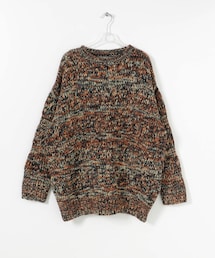 MIX YARN CREW NECK KNIT