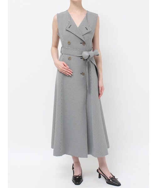 MERCURYDUO（マーキュリーデュオ）の「ベルテッドジレワンピース（ワンピース・レディース・ブラウン/ライトミックス・S/M）」の4枚目の写真