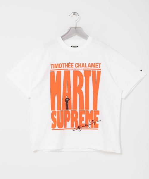 URBAN RESEARCH(アーバンリサーチ)の「URBAN RESEARCH×MARTY SUPREME×A24 MARTY SUPREME LOGO T-SHIRTS(Tシャツ/カットソー・メンズ・WHITE/BLACK・M/L/XL)」の1枚目の写真