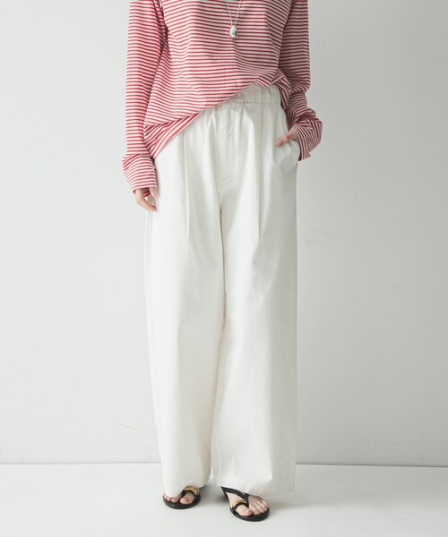 URBAN RESEARCH（アーバンリサーチ）の「『3サイズ展開』チノイージーパンツ（その他パンツ・レディース・OFF WHITE/NAVY/LT PINK・36/38/40）」の5枚目の写真