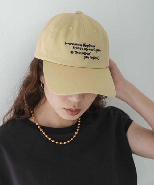 URBAN RESEARCH Sonny Label（アーバンリサーチサニーレーベル）の「エンブロイダリーメッセージキャップ（キャップ・レディース・イエローベージュ/ブルー/レッドブラウン・One）」の19枚目の写真