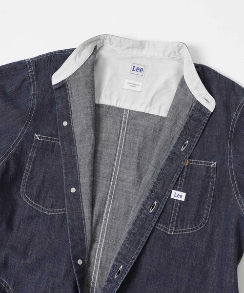 URBAN RESEARCH DOORS（アーバンリサーチドアーズ）の「『別注』Lee×DOORS　WORK SHIRTS ONE-PIECE（ワンピース・レディース・BLUE/NAVY・One）」の11枚目の写真