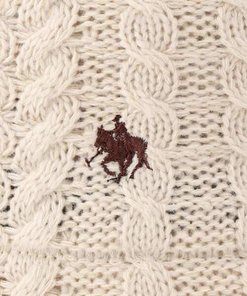 Jayro（ジャイロ）の「POLO BCSケーブルニットハット（ハット・レディース・チャコール/ホワイト系/ブルー/レッド・F）」の18枚目の写真