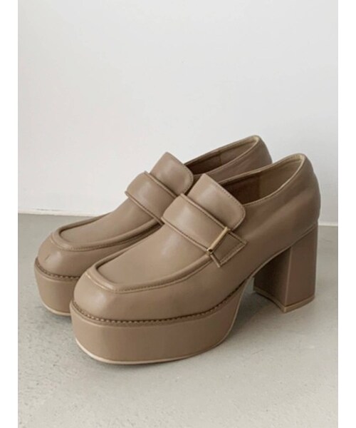 dazzlin（ダズリン）の「スクエアトゥチャンキーローファー（ローファー・レディース・ブラック/ベージュ・M/L/S）」の6枚目の写真