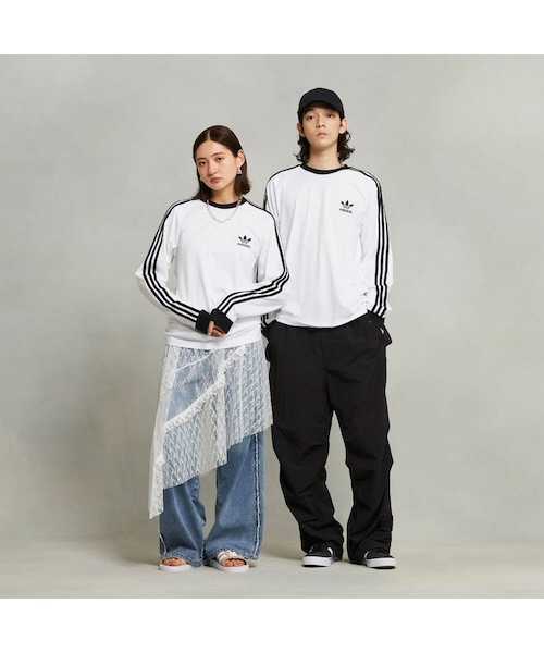 adidas（アディダス）の「アディカラー クラシックス スリーストライプス 長袖Tシャツ（トップス・メンズ・ブルー/ホワイト/ブラック/ピンク/ベージュ/グレー/グリーン・XS/S/M/L/XL/2XL/3XL/J/2XS/2XS/4XL/5XL/6XL/J/XS/J/S/J/M/J/L/J/XL/J/2XL/J/3XL/J/4XL/J/5XL）」の13枚目の写真