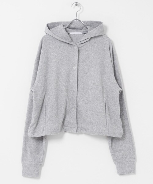 KBF（ケイビーエフ）の「リングドットパイルフーディー（パーカー・レディース・IVORY/TOP GRAY/KHAKI・One）」の21枚目の写真