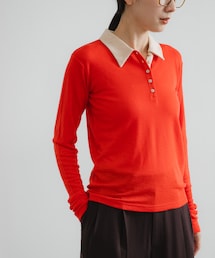 URBAN RESEARCH | ウールジャージーポロ衿トップス(ニット/セーター)