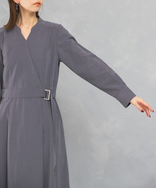 URBAN RESEARCH ROSSO（アーバンリサーチロッソ）の「スエードライクカシュクールワンピース（ワンピース・レディース・BLUE/ORANGE/BLACK・FREE）」の12枚目の写真