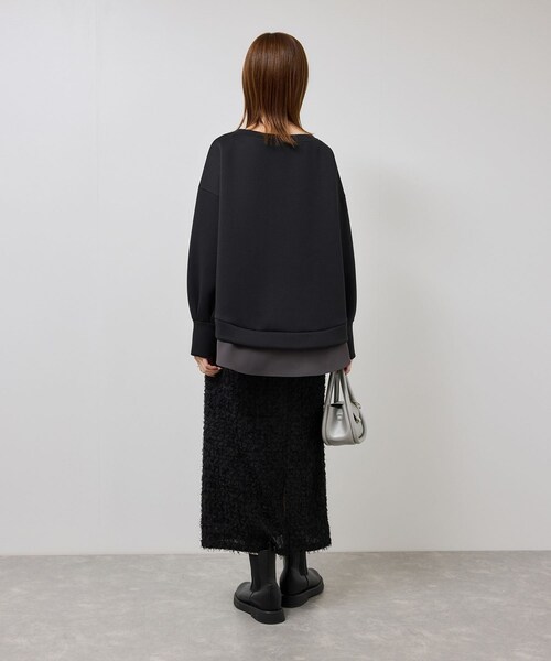 ROPE' PICNIC（ロペピクニック）の「カルゼダンボールレイヤードプルオーバー（Tシャツ/カットソー・レディース・チャコール/グレー系/キナリ・F）」の8枚目の写真