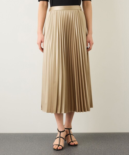 ROPE'(ロペ)の「シャイニープリーツスカート/イージーケア(スカート・レディース・ダークブラウン/ベージュ系・F)」の12枚目の写真