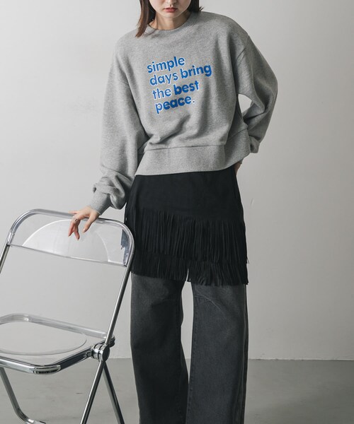 SENSE OF PLACE by URBAN RESEARCH(センスオブプレイスバイアーバンリサーチ)の「グラフィックルーズスウェット(スウェット・レディース・L.GRAY/OATMEAL/NAVY/PINK・One)」の5枚目の写真