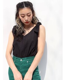 EVRIS | コットンレースノースリーブブラウス(シャツ/ブラウス)