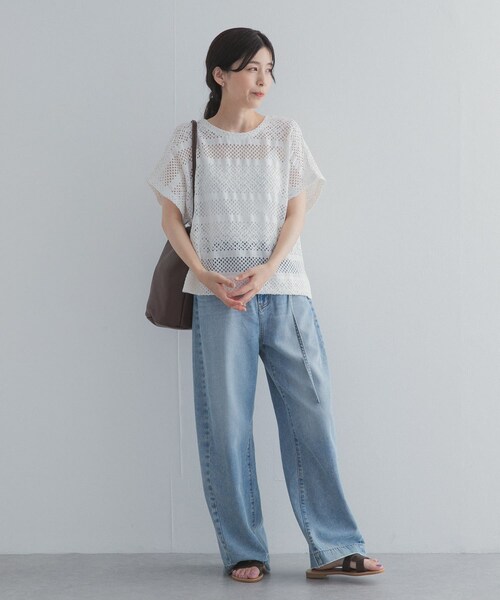 URBAN RESEARCH DOORS（アーバンリサーチドアーズ）の「クロップドレースプルオーバー（その他トップス・レディース・OFF/BLACK/BROWN・Free）」の11枚目の写真