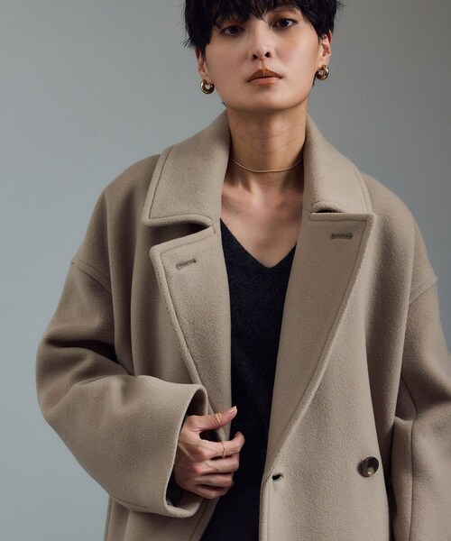 ADAM ET ROPE'(アダムエロペ)の「<追加>【WEB限定】MANTECOウールPコート(ピーコート・レディース・ブラウン/ベージュ系/ネイビー/オフホワイト・M/S)」の19枚目の写真