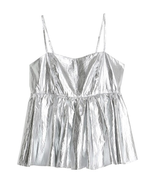 ELENDEEK（エレンディーク）の「SHINY CAMI（キャミソール・レディース・ブラック/シルバー・F）」の3枚目の写真