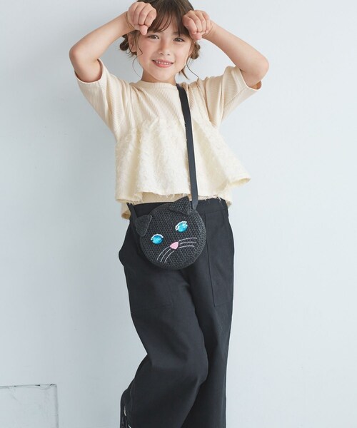 ROPE' PICNIC(ロペピクニック)の「【KIDS/キッズ】ビスチェドッキングカットソー(Tシャツ/カットソー・キッズ・ブラック/キナリ・L/M/S)」の16枚目の写真