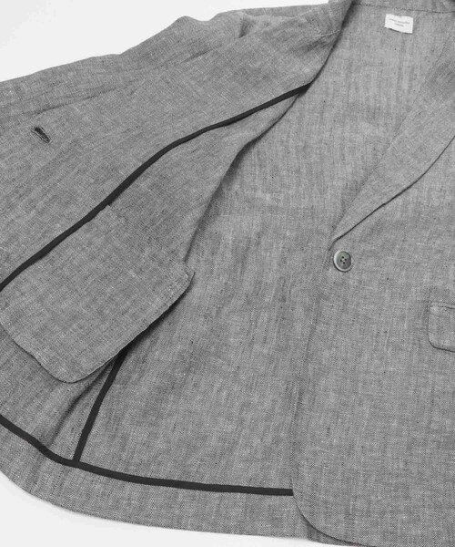 URBAN RESEARCH DOORS（アーバンリサーチドアーズ）の「ヘリンボーンリネンジャケット（テーラードジャケット・レディース・CHARCOAL・Free）」の5枚目の写真