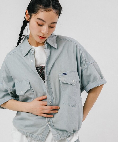 EKAL(エカル)の「『別注』Wrangler×EKAL ライトデニムワークシャツ(シャツ/ブラウス・レディース・USED/O.W・Free)」の4枚目の写真