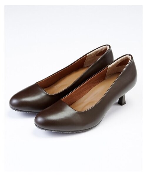nissen（ニッセン）の「ラウンドトゥパンプス（ワイズ４E）（防水・防滑）ACQUA PALETTE（アクアパレット）（パンプス・メンズ・黒/ブラウン/黒×シルバーヒール・23.0cm/4E/23.5cm/4E/24.0cm/4E/24.5cm/4E/25.0cm/4E/25.5cm/4E/26.0cm/4E/26.5cm/4E/27.0cm/4E）」の3枚目の写真