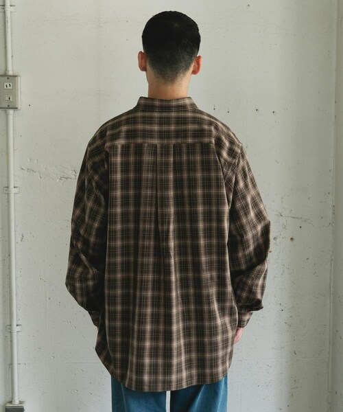 URBAN RESEARCH DOORS（アーバンリサーチドアーズ）の「オンブレチェックレギュラーカラーシャツ（シャツ/ブラウス・メンズ・BRN CHECK/BLK CHECK・M/L）」の17枚目の写真
