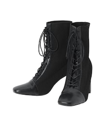 MERCURYDUO | レースアップニットブーツ(ブーツ)