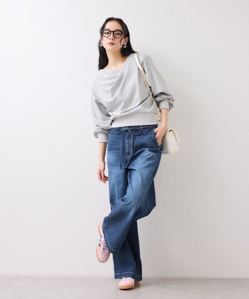 VIS（ビス）の「ベルト付きワイドシルエットデニムパンツ（デニムパンツ・レディース・ブルー/ブルー系・M/S/SS）」の13枚目の写真